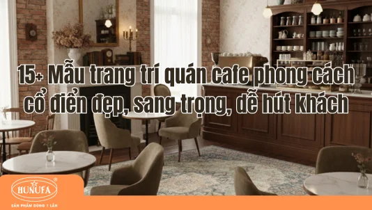 15+ Mẫu trang trí quán cafe phong cách cổ điển đẹp, sang trọng, dễ hút khách