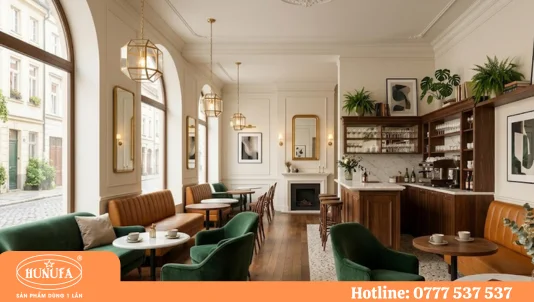 trang trí quán cafe phong cách cổ điển