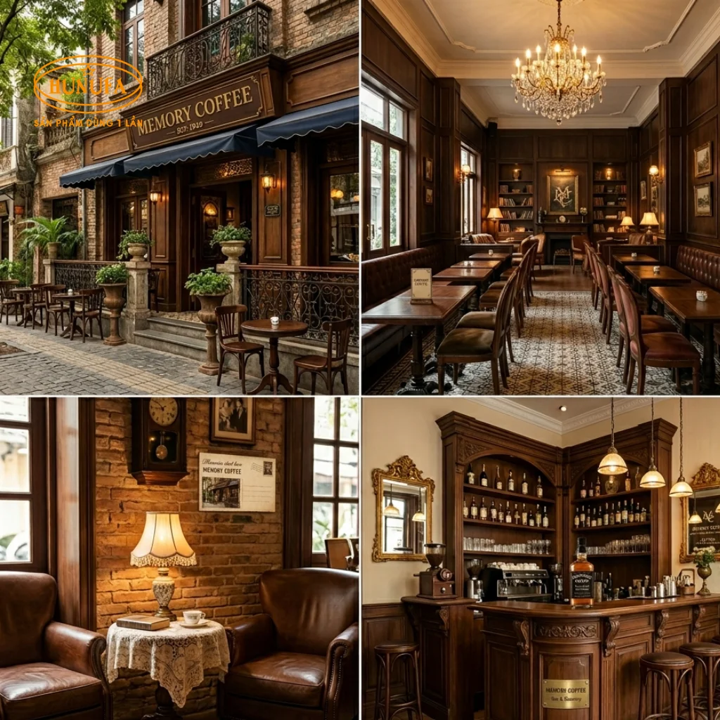 15+ Mẫu trang trí quán cafe phong cách cổ điển đẹp, sang trọng được ưa chuộng nhất