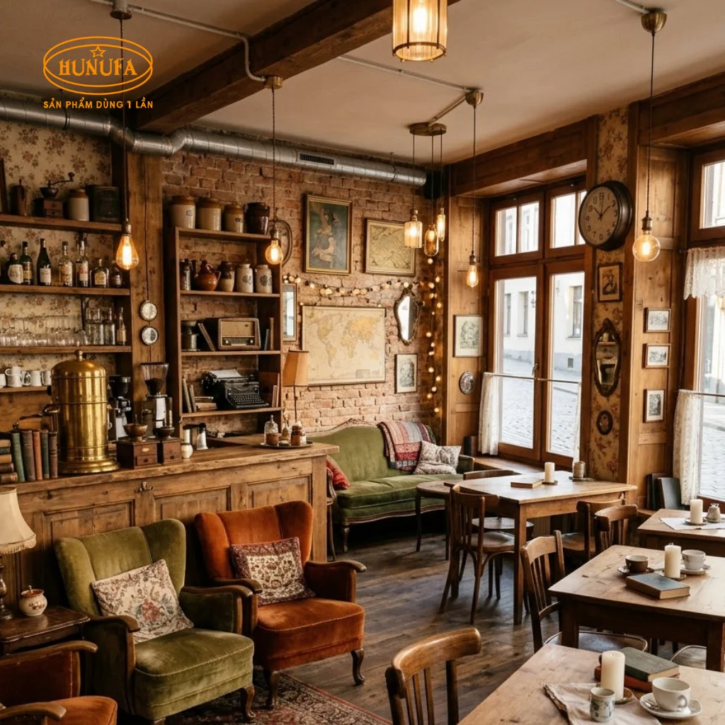 trang trí quán cafe phong cách cổ điển