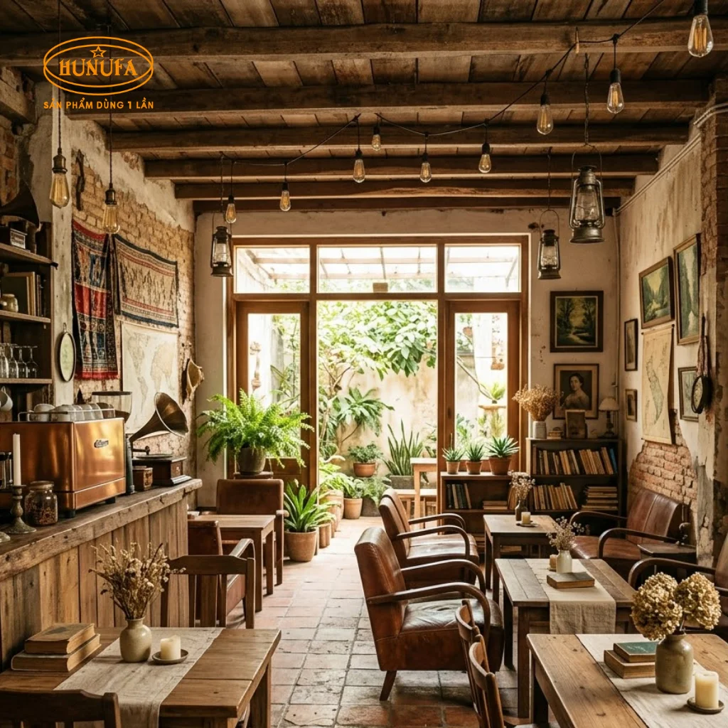 trang trí quán cafe phong cách cổ điển