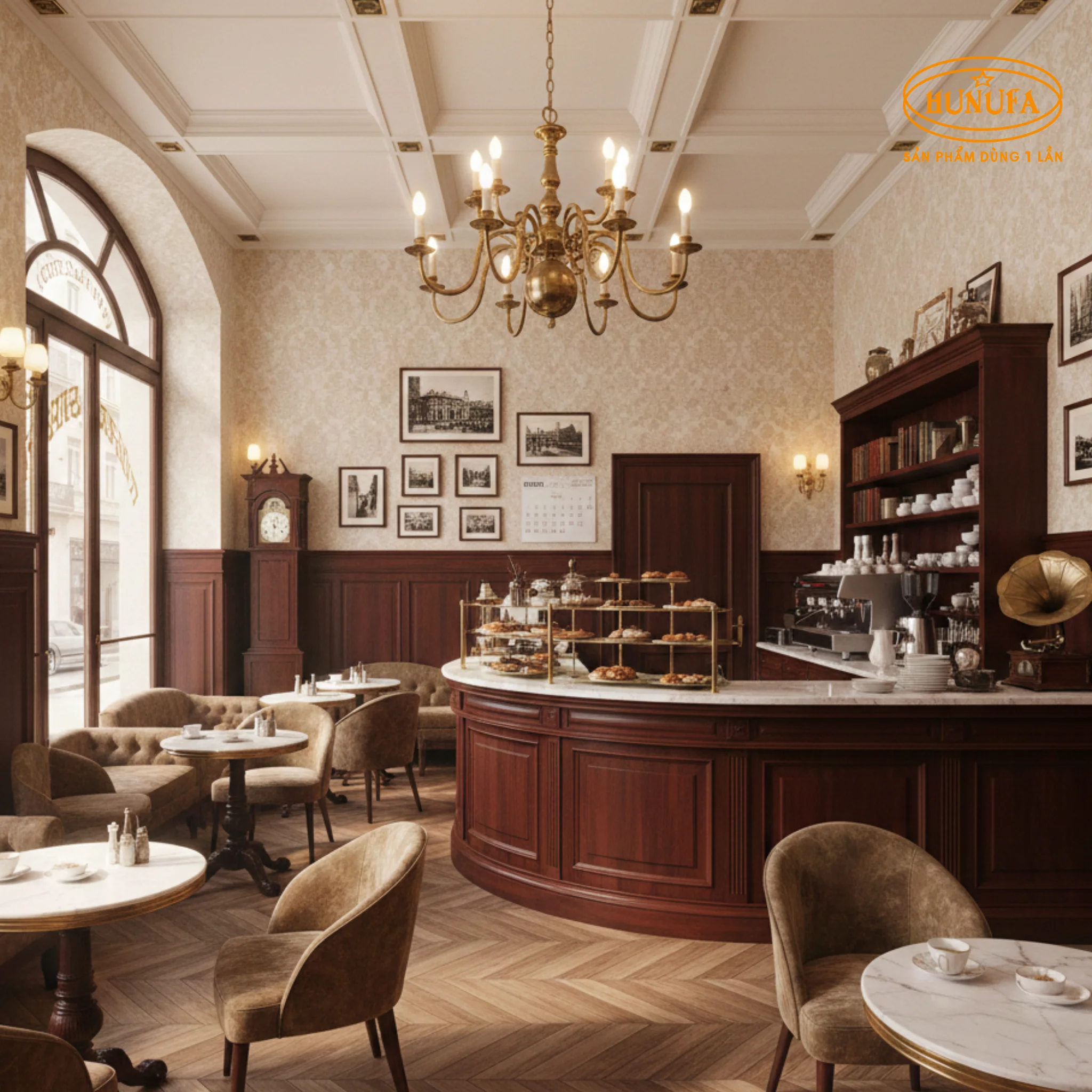 15+ Mẫu trang trí quán cafe phong cách cổ điển đẹp, sang trọng, dễ hút khách