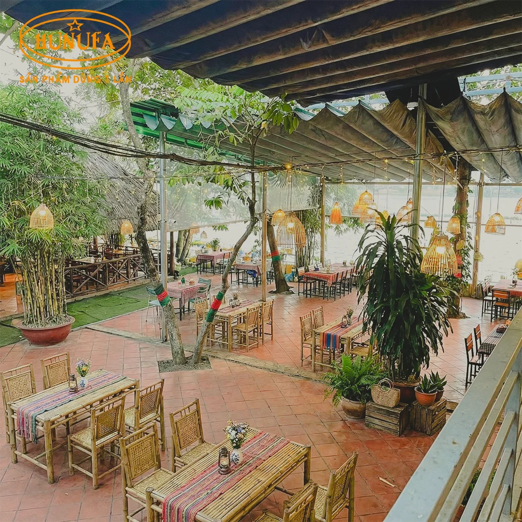 trang trí quán nhậu sân vườn