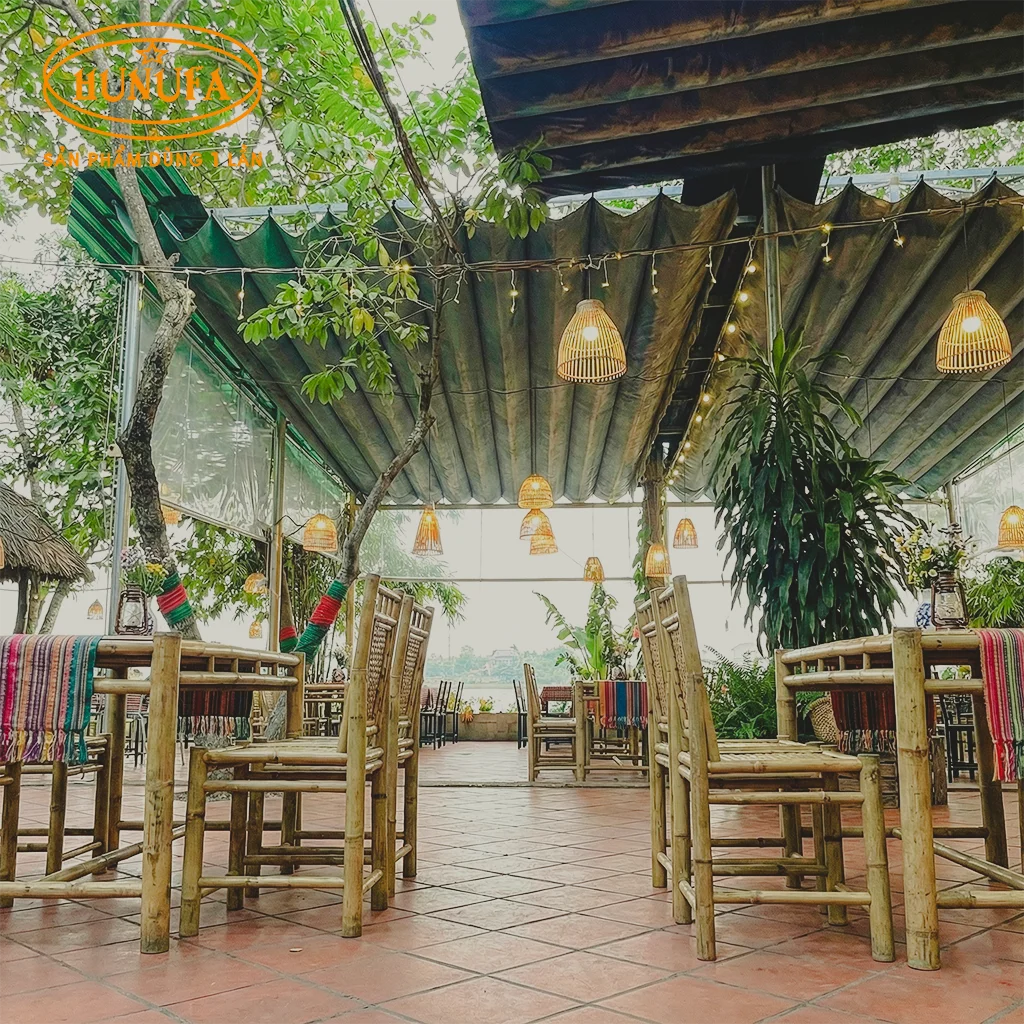 trang trí quán nhậu sân vườn