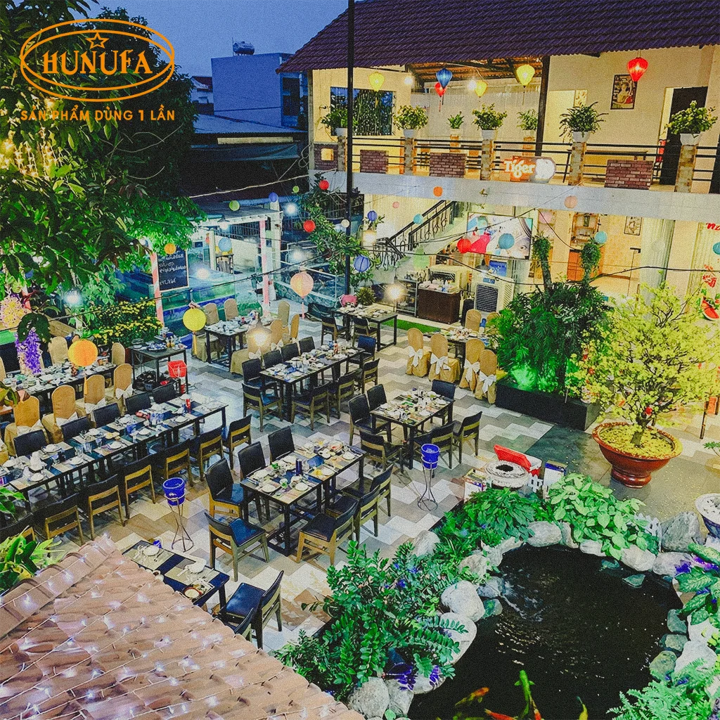 trang trí quán nhậu sân vườn