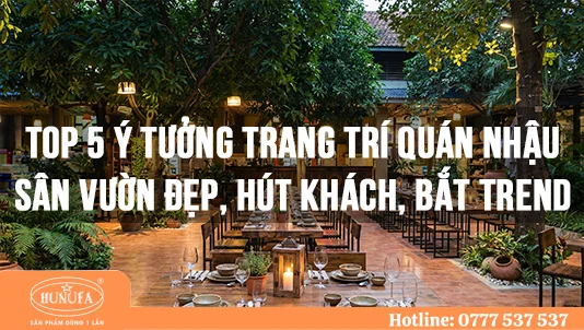 trang trí quán nhậu sân vườn