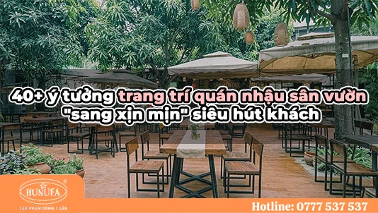trang trí quán nhậu sân vườn