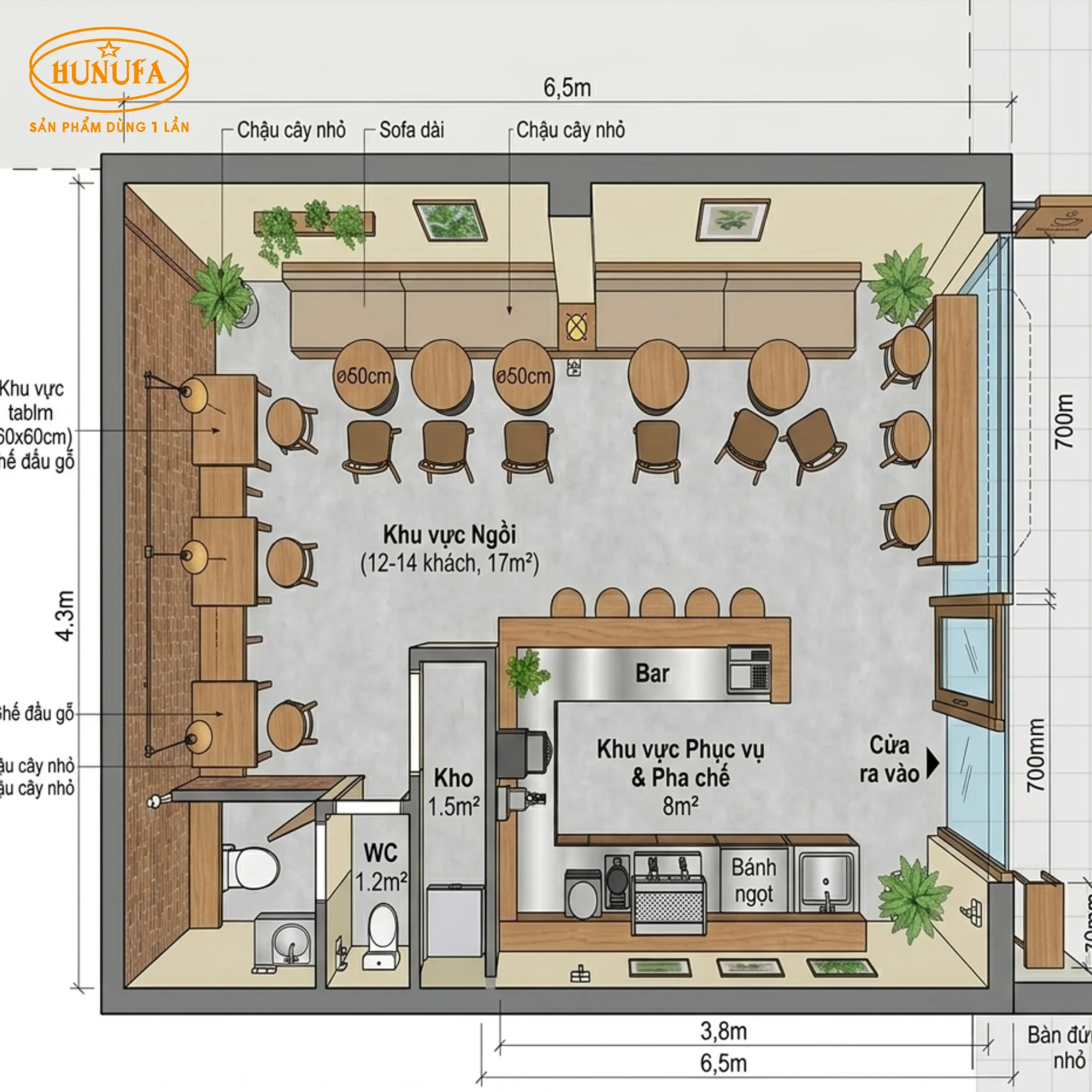 20+ Ý tưởng bố trí mặt bằng quán cafe khoa học tối ưu không gian và thu hút khách