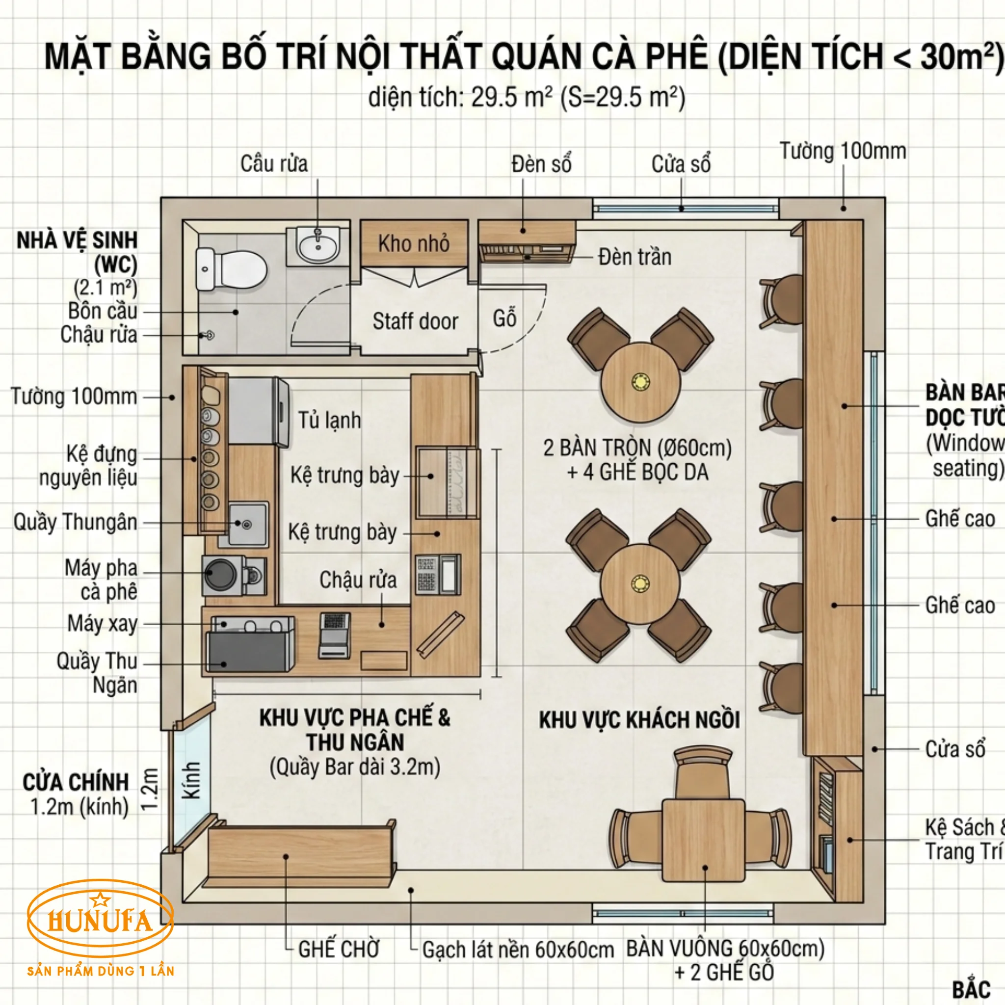 20+ Ý tưởng bố trí mặt bằng quán cafe khoa học tối ưu không gian và thu hút khách