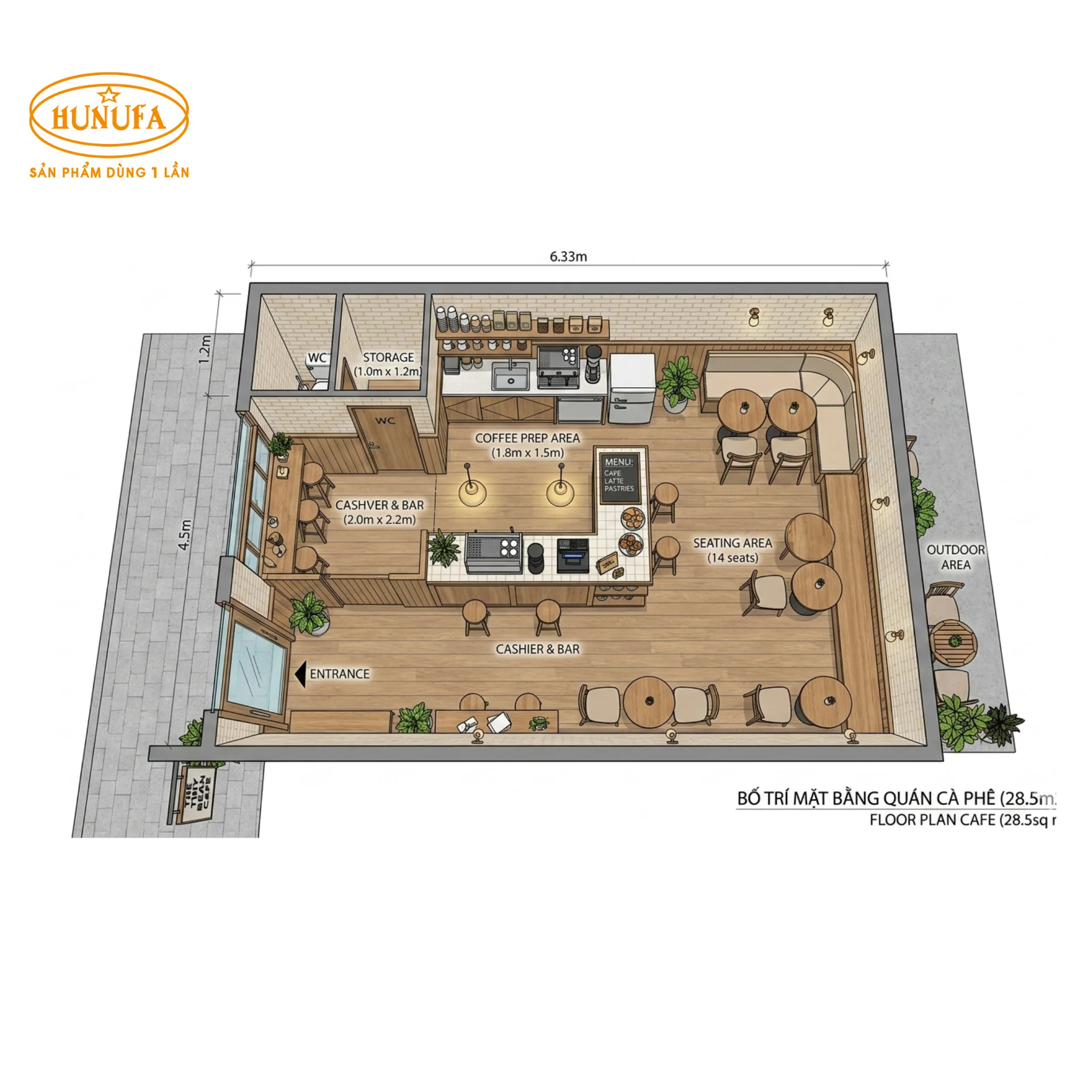 20+ Ý tưởng bố trí mặt bằng quán cafe khoa học tối ưu không gian và thu hút khách