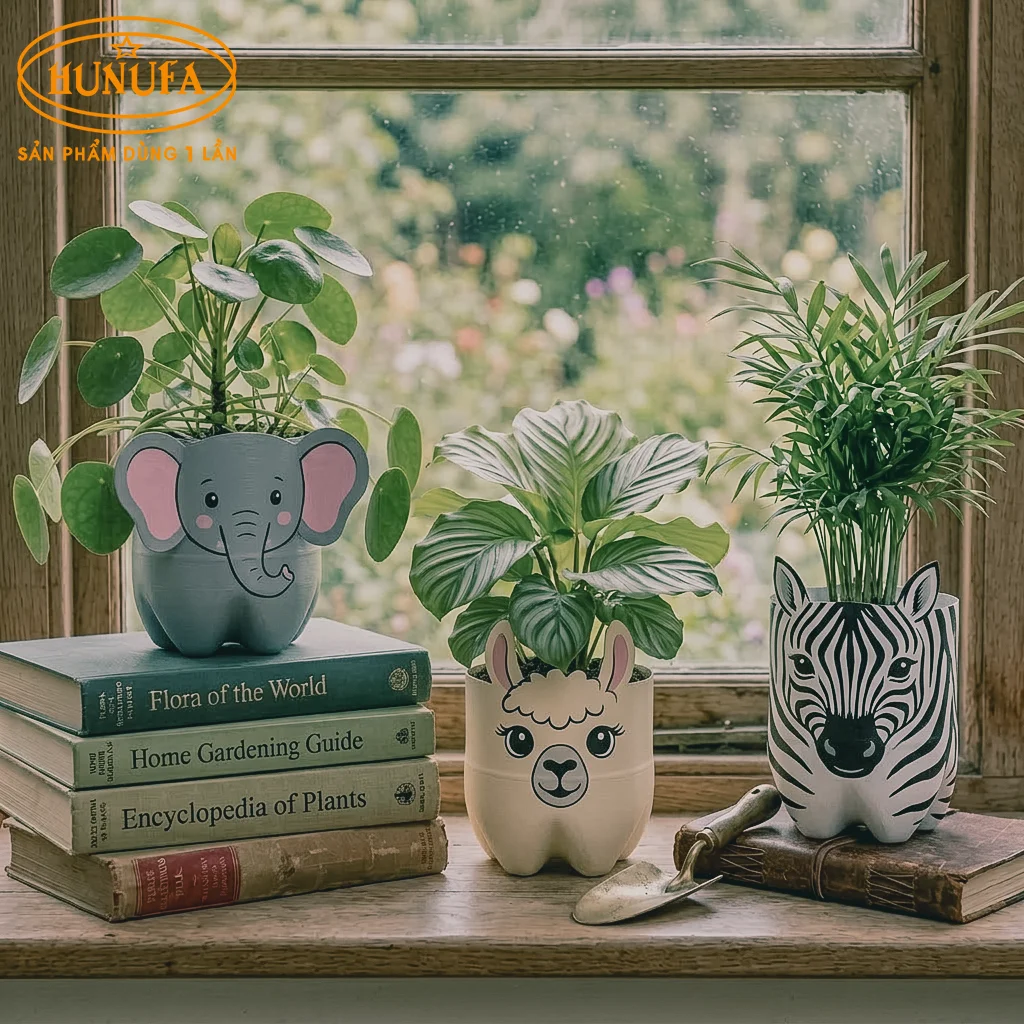 cách làm bình hoa tái chế bằng chai nhựa