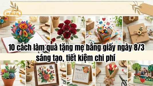 10 cách làm quà tặng mẹ bằng giấy ngày 8/3 sáng tạo, tiết kiệm chi phí