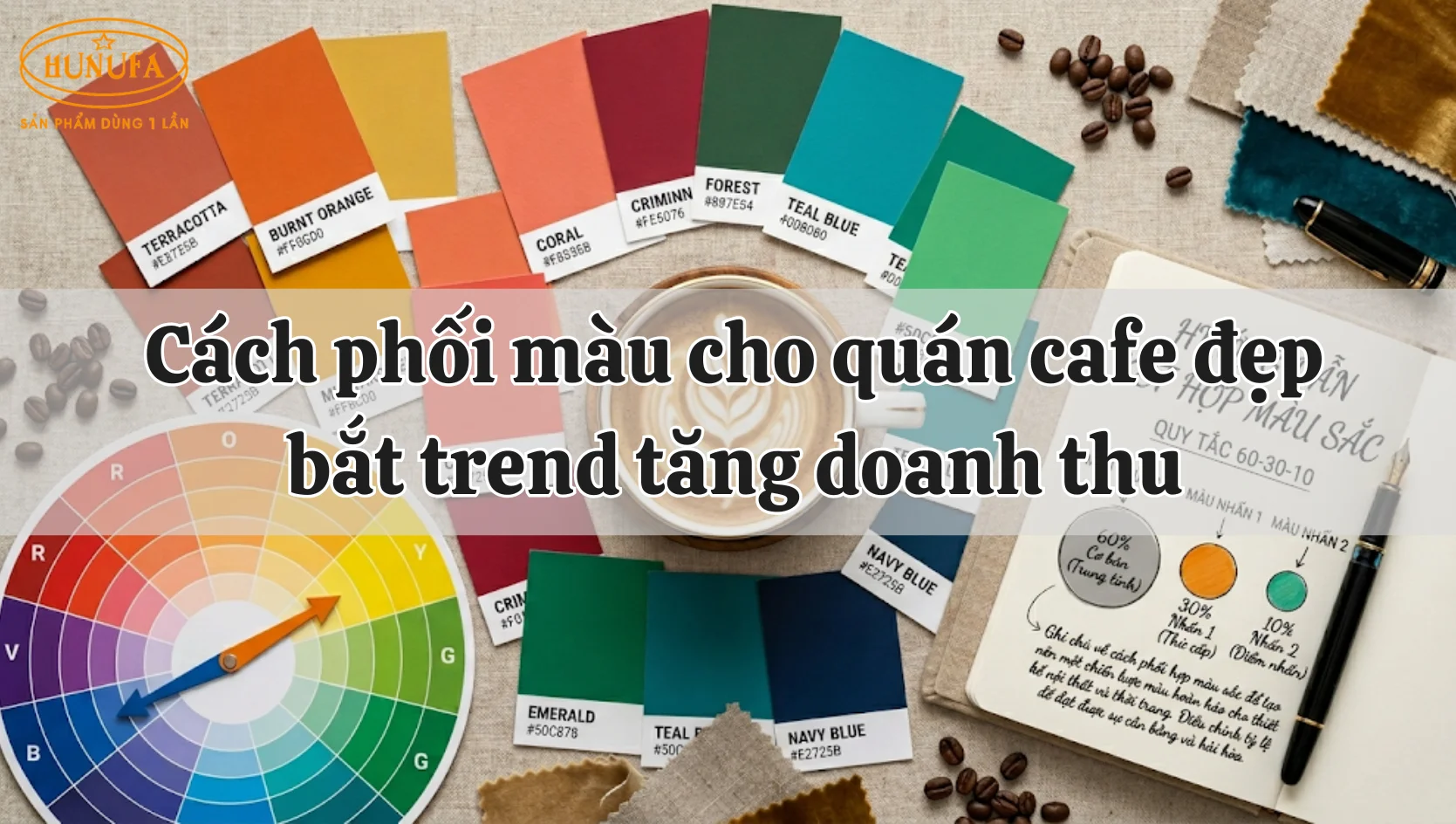 Cách phối màu cho quán cafe đẹp, bắt trend tăng doanh thu