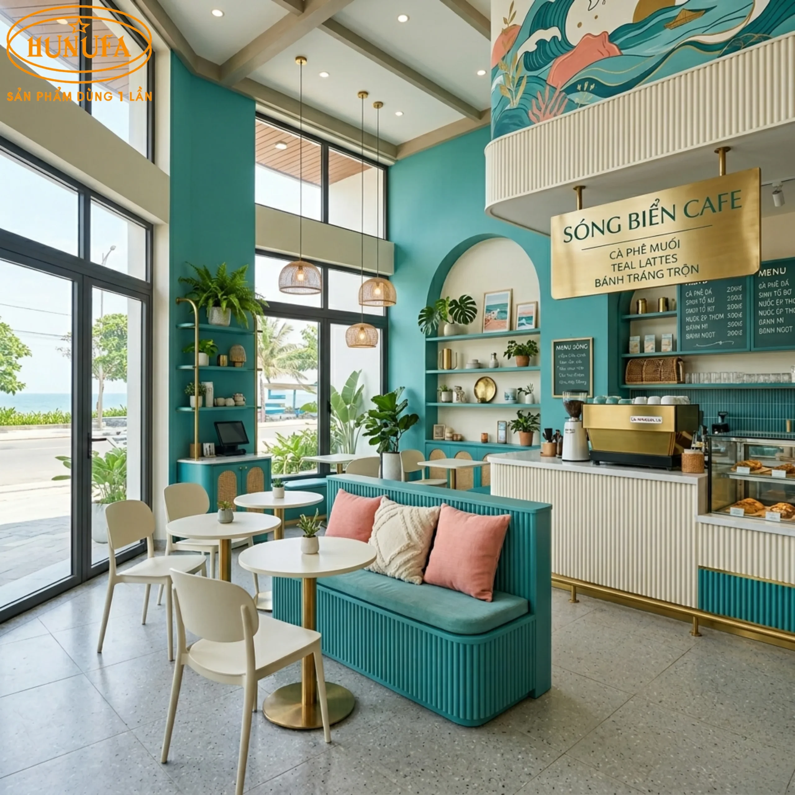 Cách phối màu cho quán cafe đẹp, bắt trend tăng doanh thu