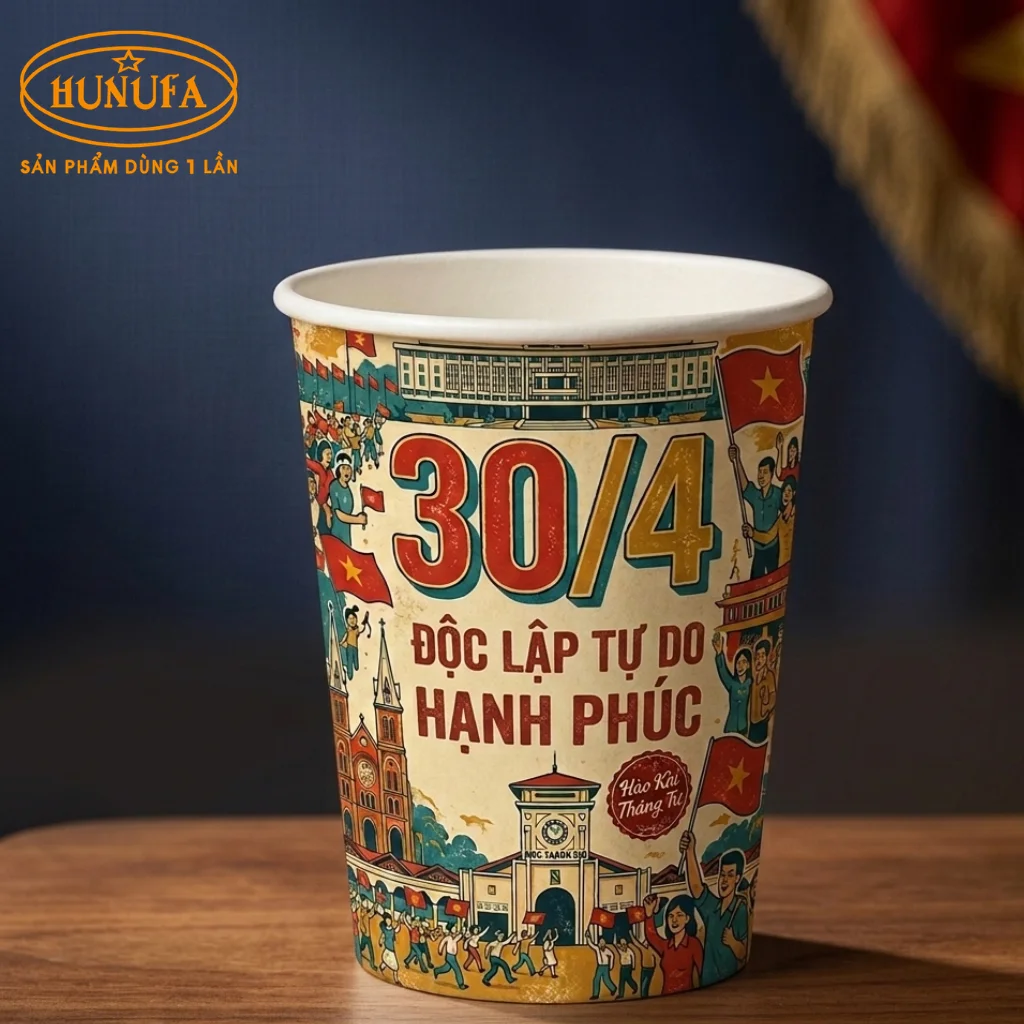 Tổng hợp các mẫu ly giấy 30/4 được ưa chuộng nhất 2026