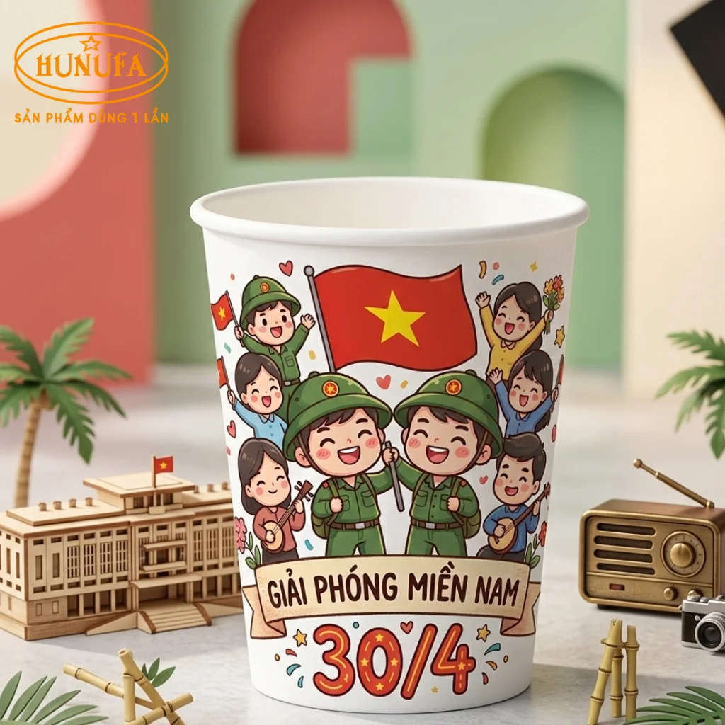 Tổng hợp các mẫu ly giấy 30/4 được ưa chuộng nhất 2026