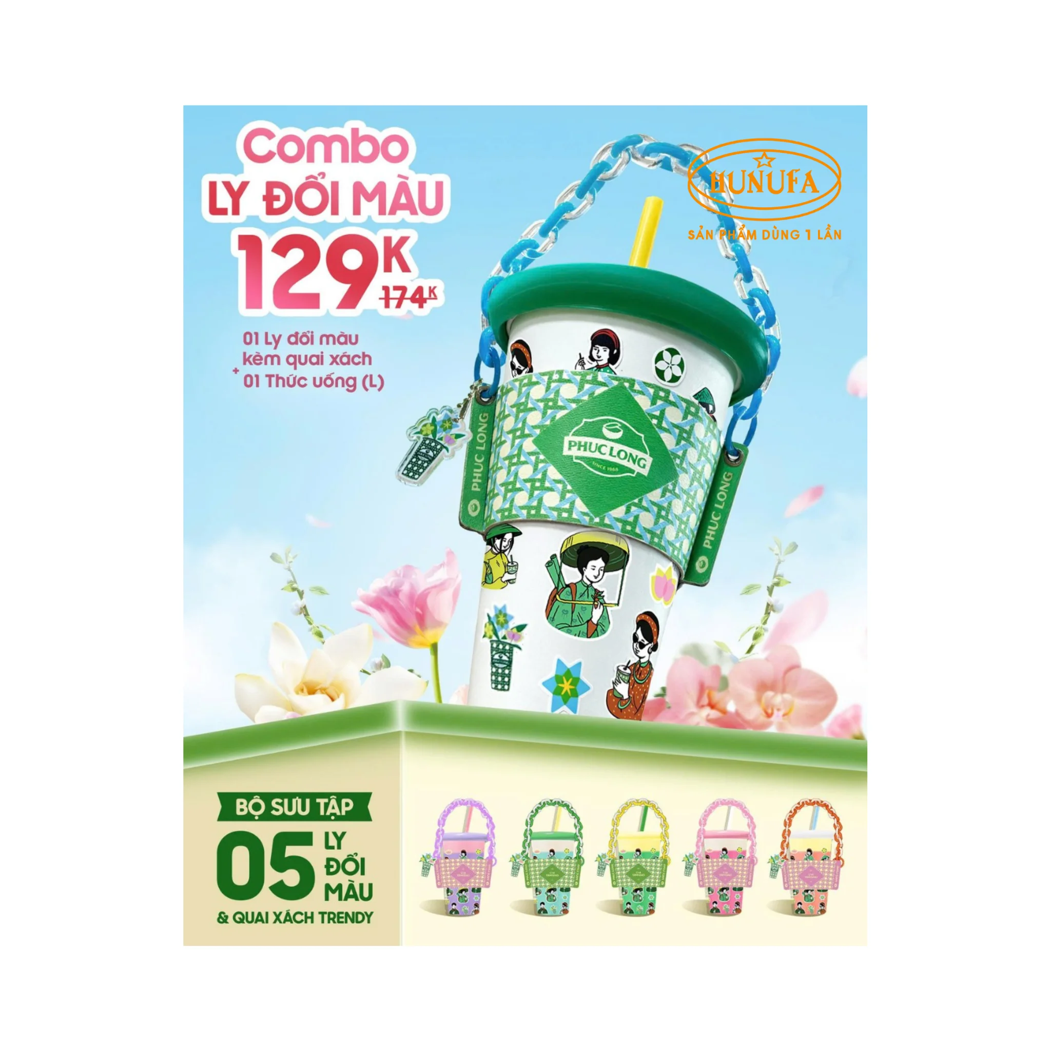 Ly Đổi Màu Phúc Long - Món quà ý nghĩa, độc đáo cho ngày Quốc tế Phụ nữ