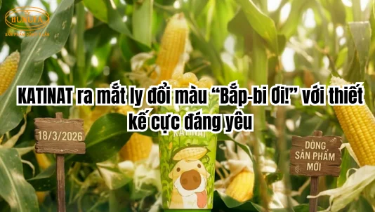 KATINAT ra mắt ly đổi màu “Bắp-bi Ơi!” với thiết kế cực đáng yêu