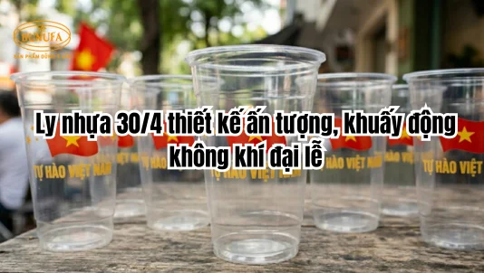 Ly nhựa 30/4 thiết kế ấn tượng, khuấy động không khí đại lễ