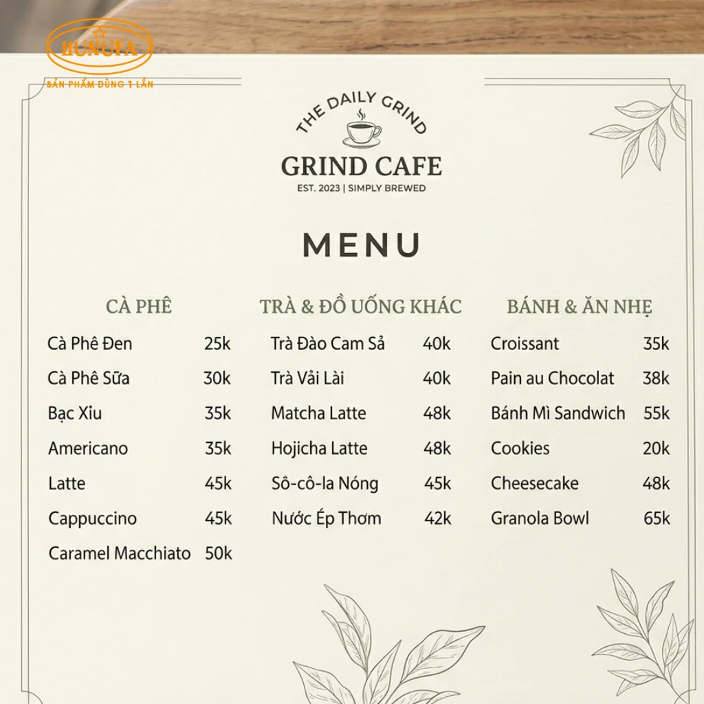 12+ Mẫu menu đồ uống quán cafe đẹp, ấn tượng, thu hút khách hiệu quả