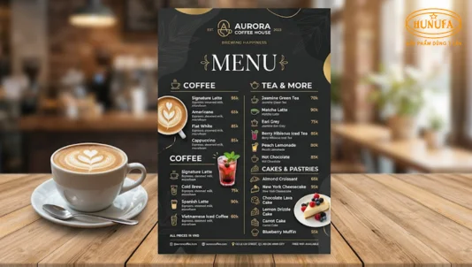 12+ Mẫu menu đồ uống quán cafe đẹp, ấn tượng, thu hút khách hiệu quả