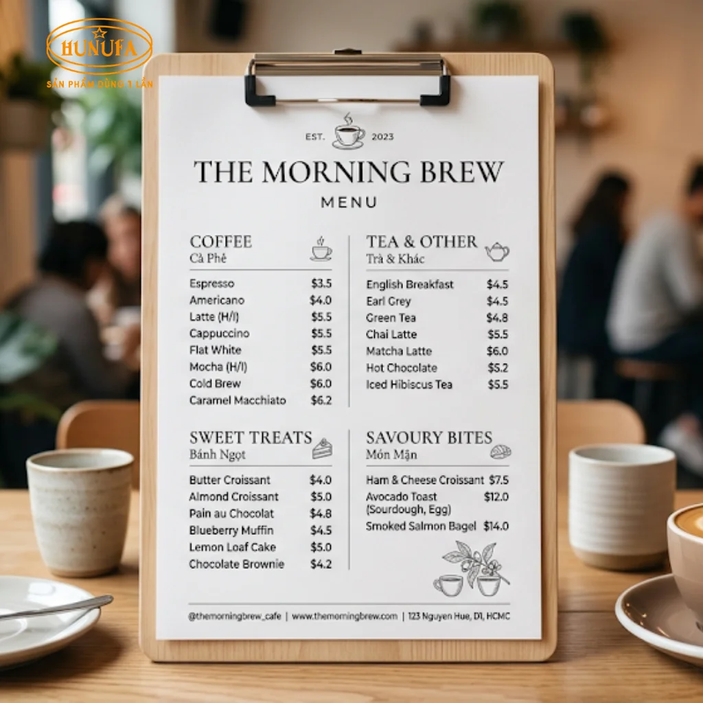 12+ Mẫu menu đồ uống quán cafe đẹp, ấn tượng, thu hút khách hiệu quả