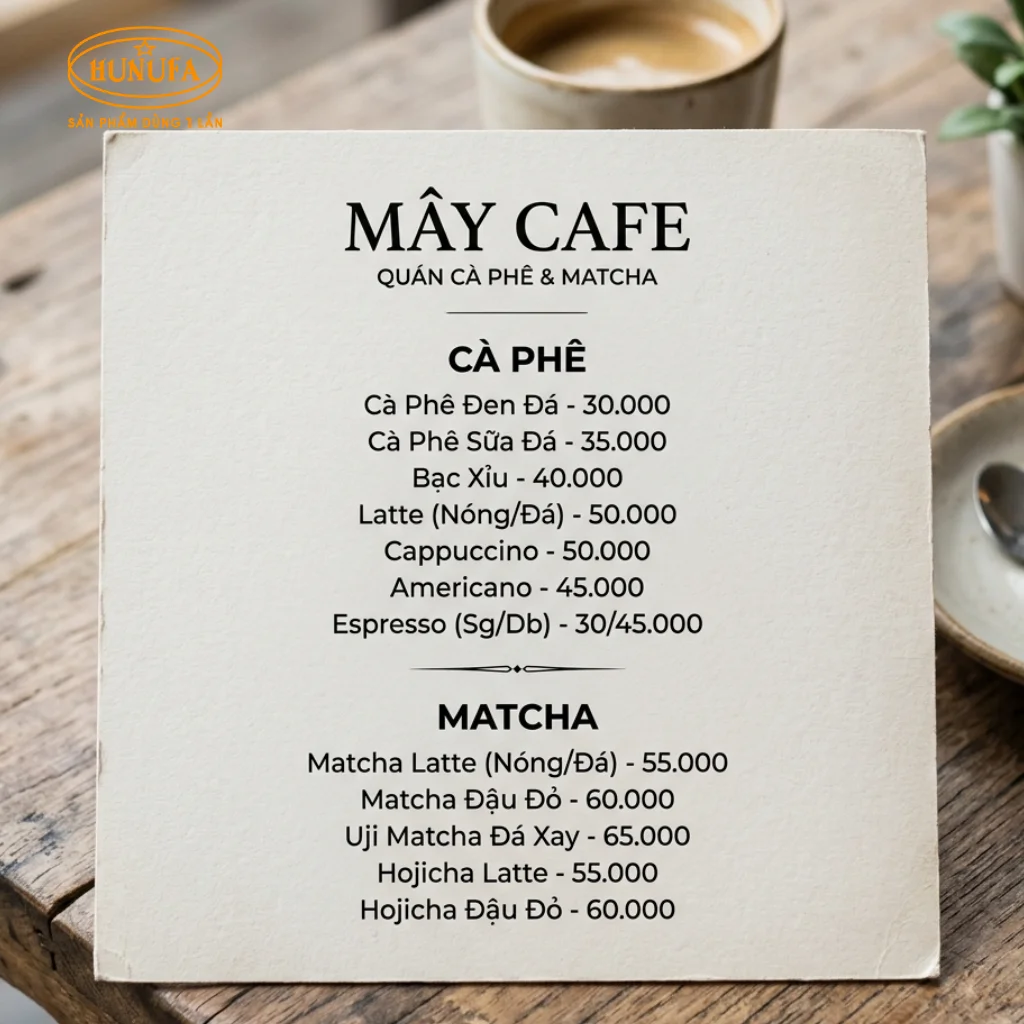 12+ Mẫu menu đồ uống quán cafe đẹp, ấn tượng, thu hút khách hiệu quả