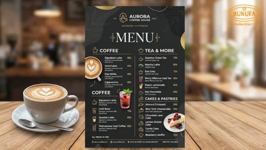 12+ Mẫu menu đồ uống quán cafe đẹp, ấn tượng, thu hút khách hiệu quả