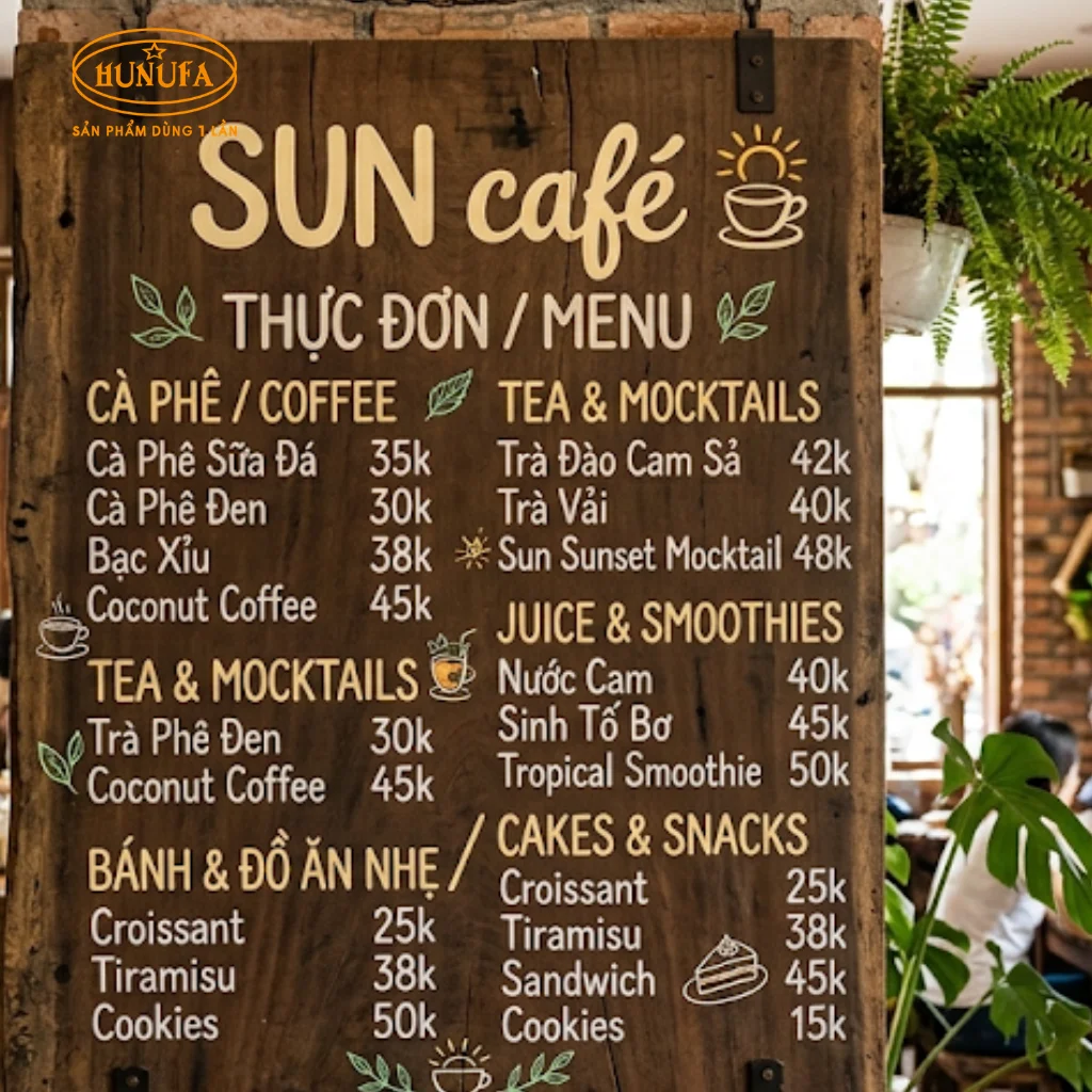 12+ Mẫu menu đồ uống quán cafe đẹp, ấn tượng, thu hút khách hiệu quả