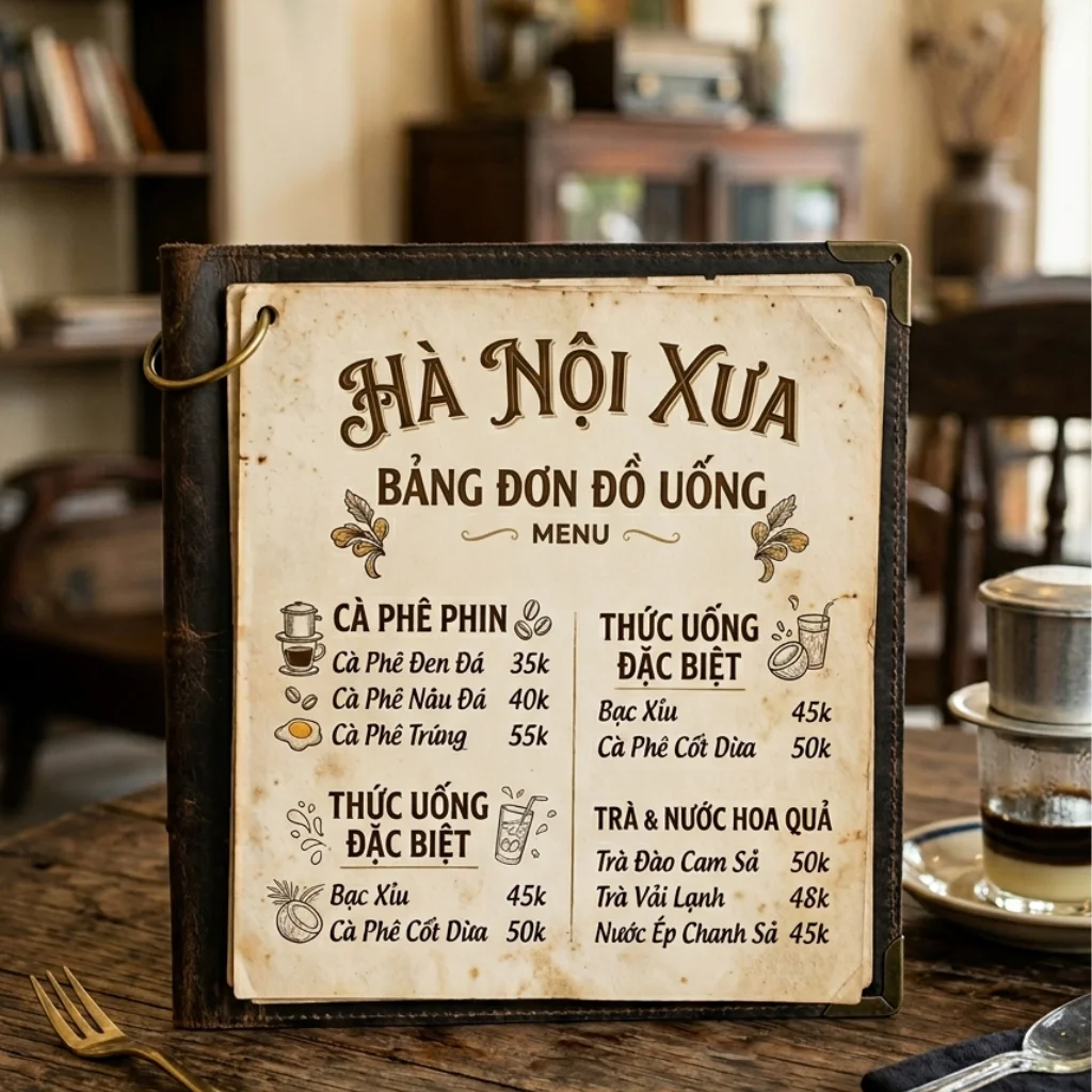 12+ Mẫu menu đồ uống quán cafe đẹp, ấn tượng, thu hút khách hiệu quả