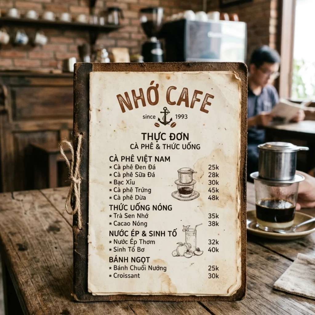 12+ Mẫu menu đồ uống quán cafe đẹp, ấn tượng, thu hút khách hiệu quả