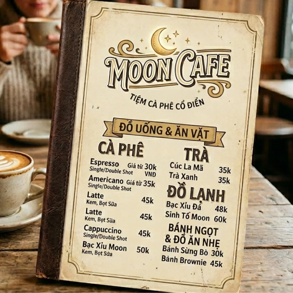 12+ Mẫu menu đồ uống quán cafe đẹp, ấn tượng, thu hút khách hiệu quả