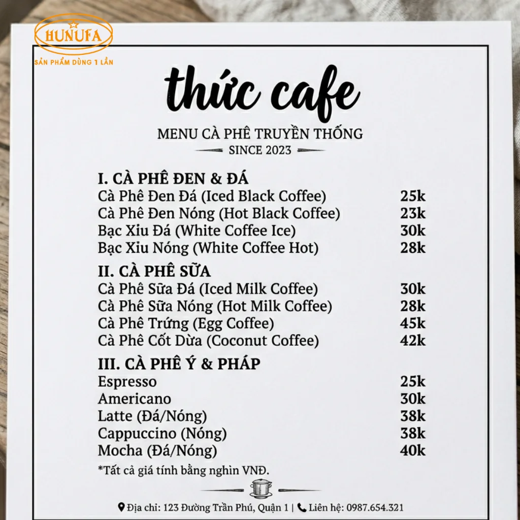 12+ Mẫu menu đồ uống quán cafe đẹp, ấn tượng, thu hút khách hiệu quả