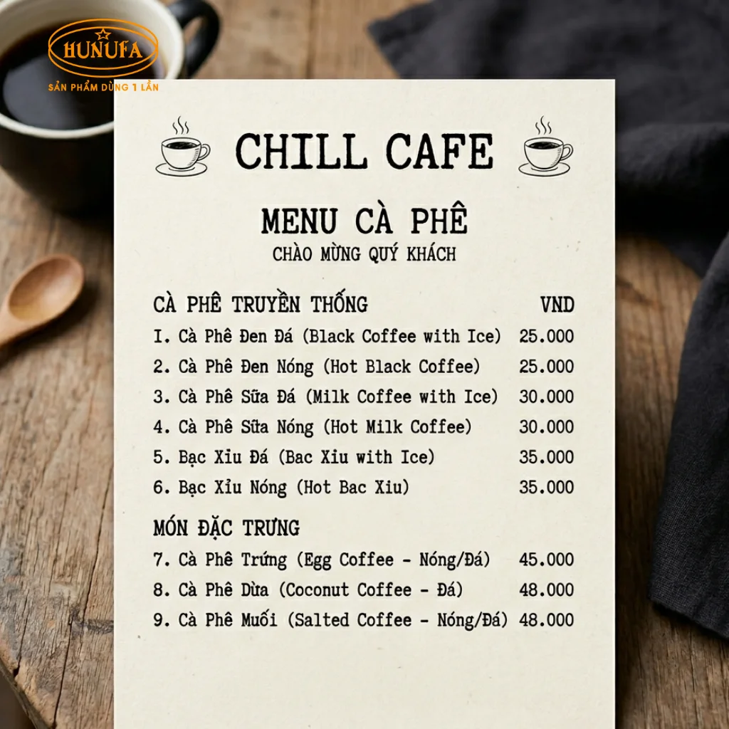 12+ Mẫu menu đồ uống quán cafe đẹp, ấn tượng, thu hút khách hiệu quả