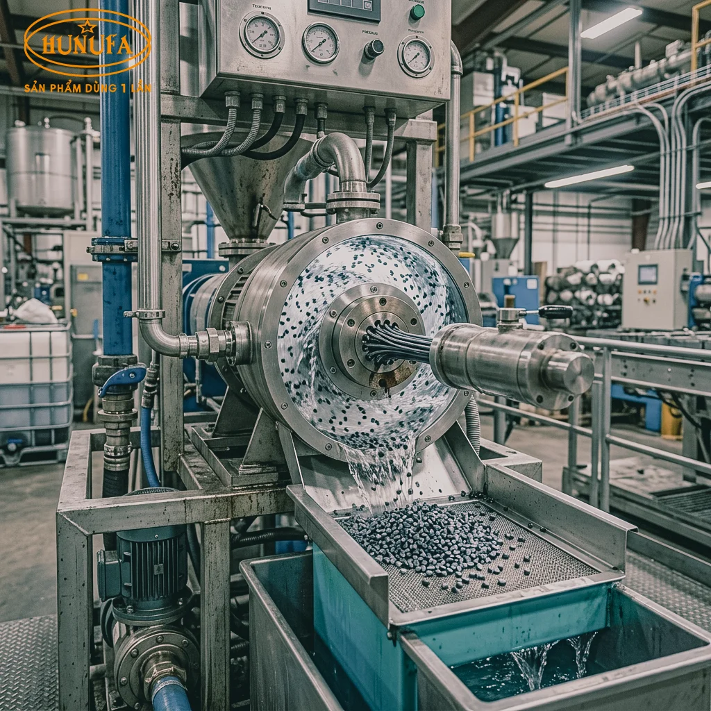 quy trình sản xuất nhựa tái chế