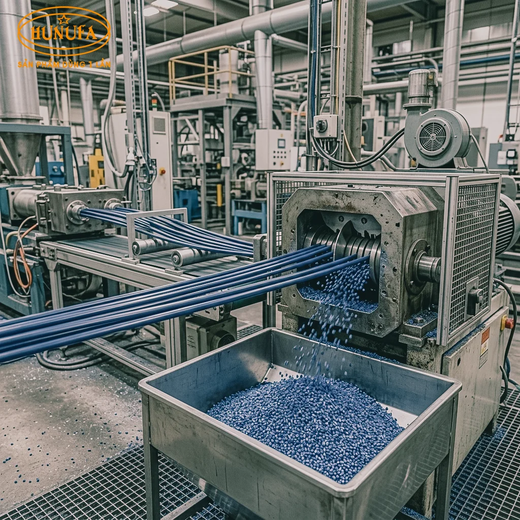 quy trình sản xuất nhựa tái chế