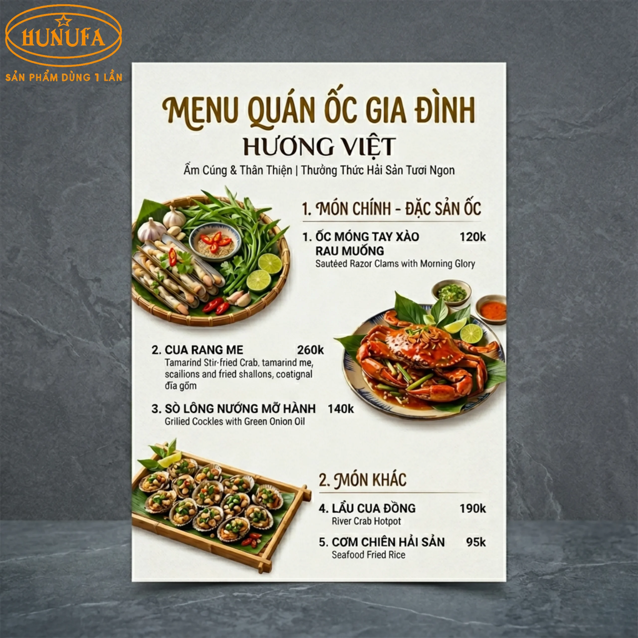 36+ Mẫu thiết kế menu quán ốc chuyên nghiệp giúp tăng doanh thu cho quán