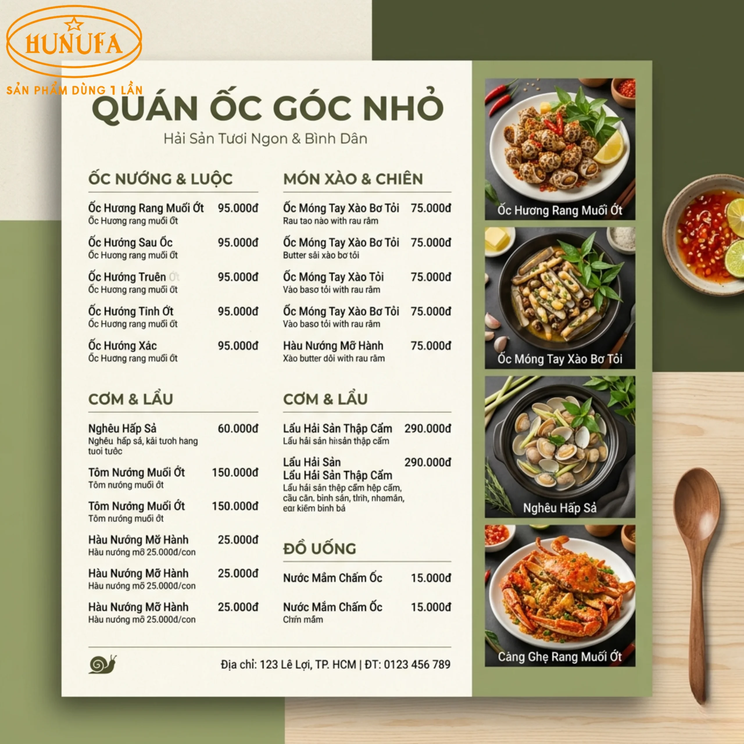 36+ Mẫu thiết kế menu quán ốc chuyên nghiệp giúp tăng doanh thu cho quán