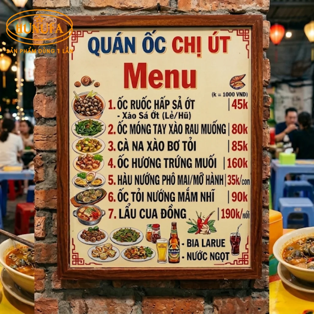 10+ mẫu thiết kế menu quán ốc chuyên nghiệp giúp tăng doanh thu cho quán