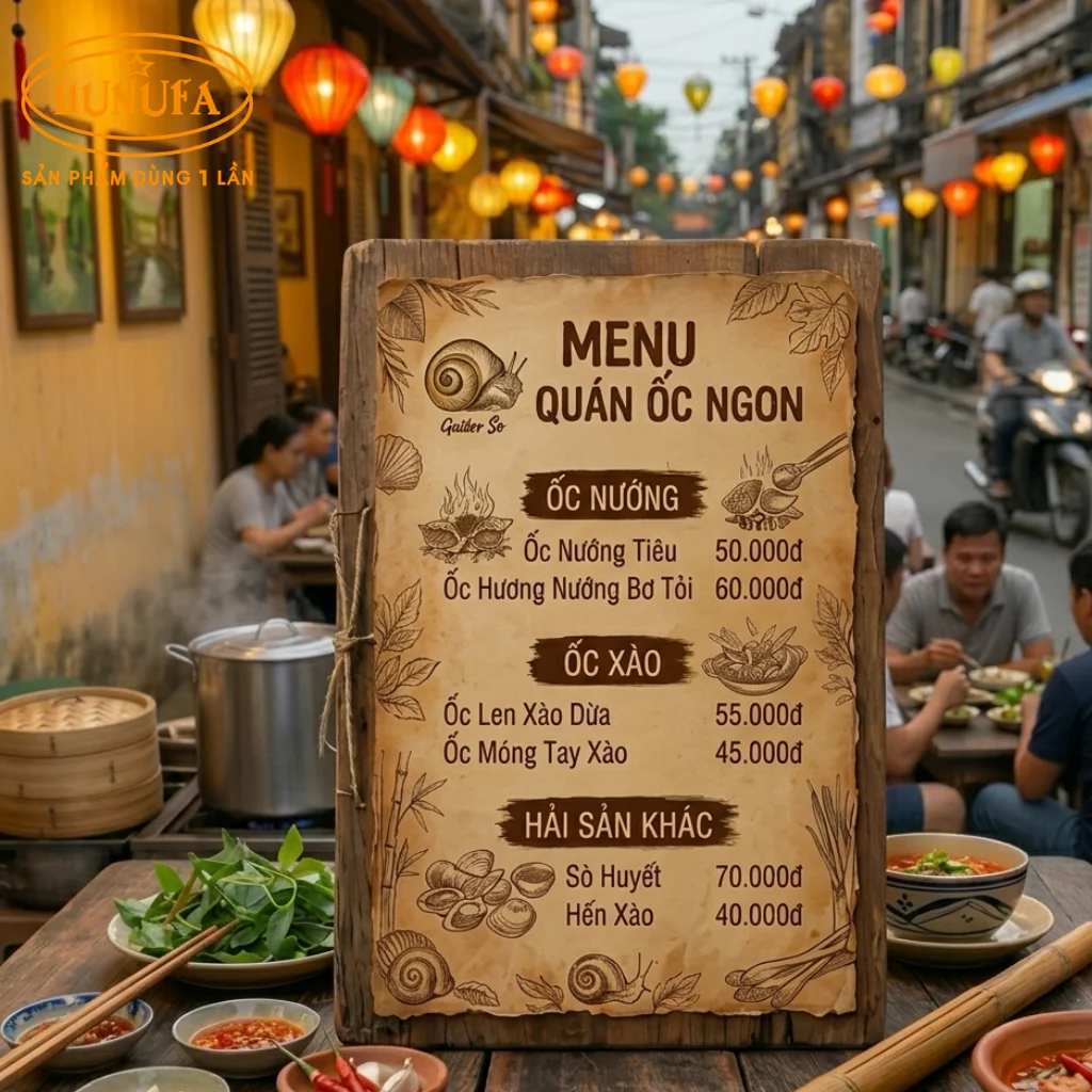 10+ mẫu thiết kế menu quán ốc chuyên nghiệp giúp tăng doanh thu cho quán