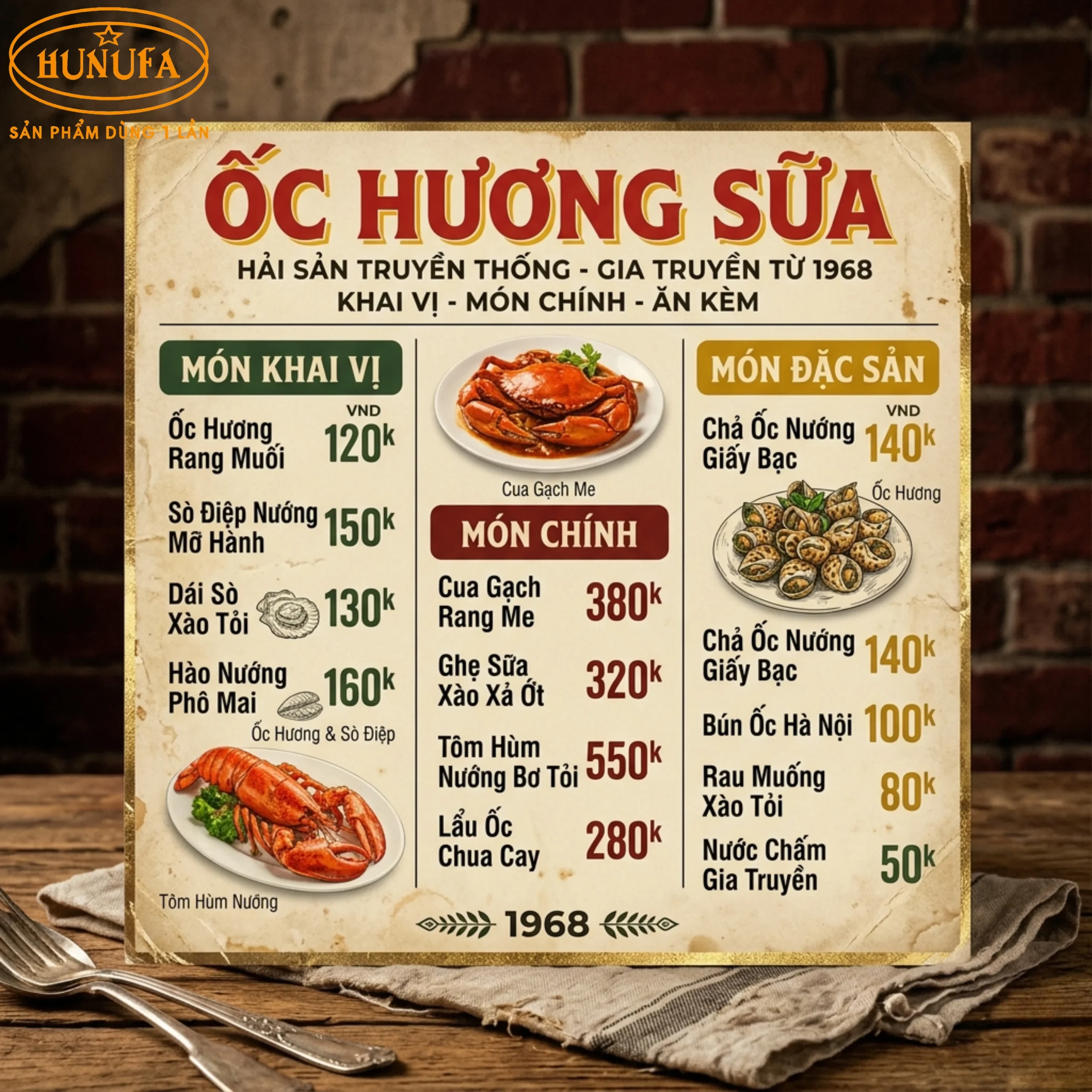 36+ Mẫu thiết kế menu quán ốc chuyên nghiệp giúp tăng doanh thu cho quán