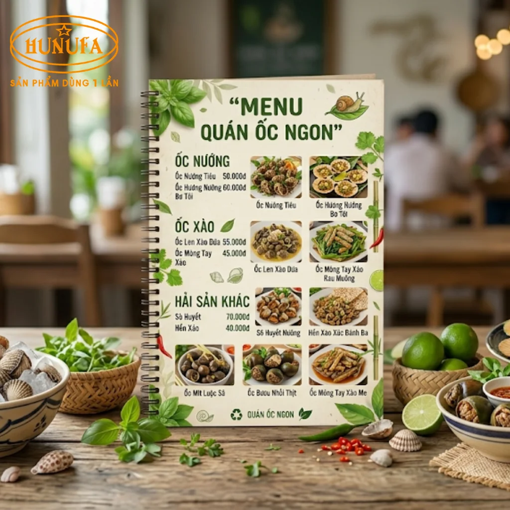 10+ mẫu thiết kế menu quán ốc chuyên nghiệp giúp tăng doanh thu cho quán