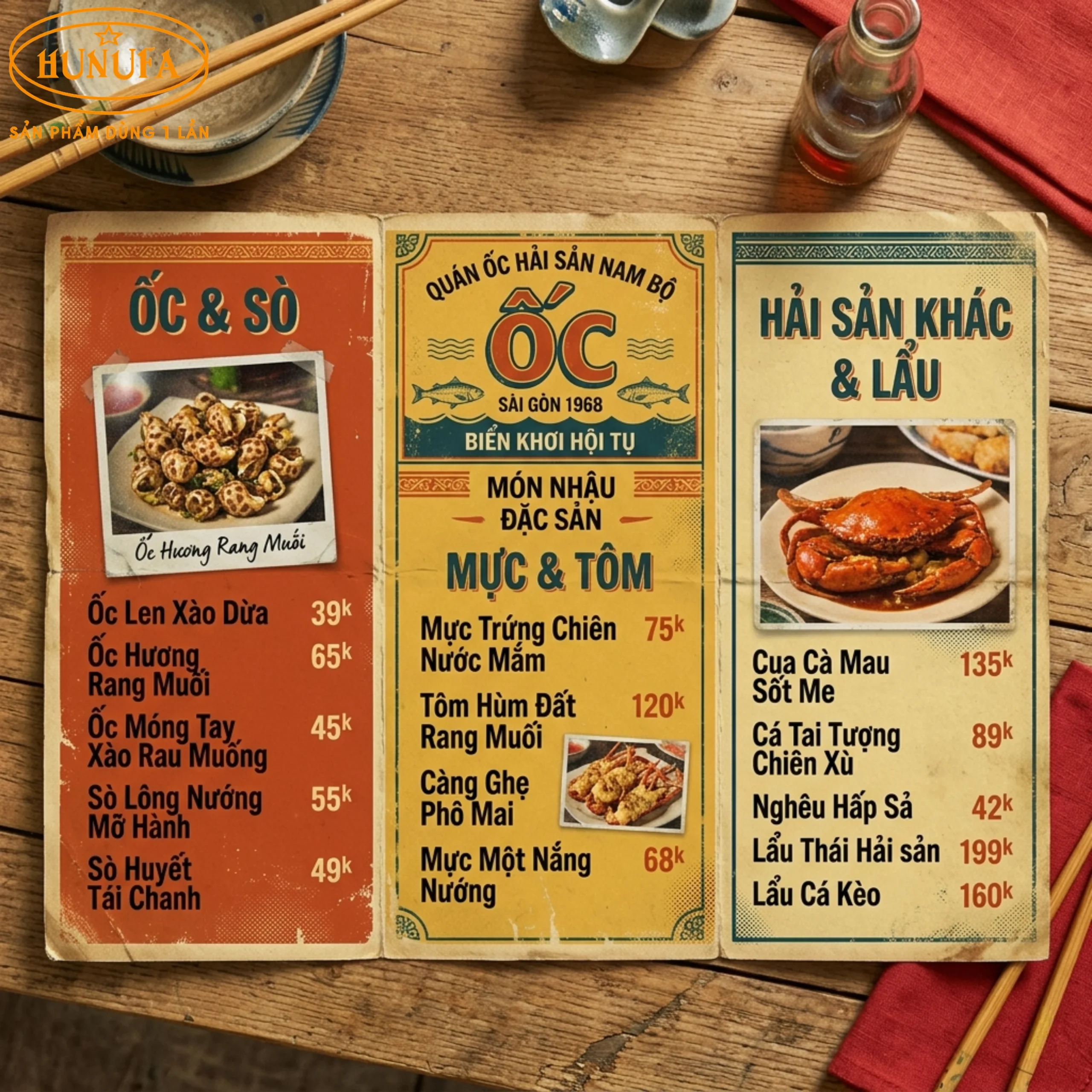 36+ Mẫu thiết kế menu quán ốc chuyên nghiệp giúp tăng doanh thu cho quán