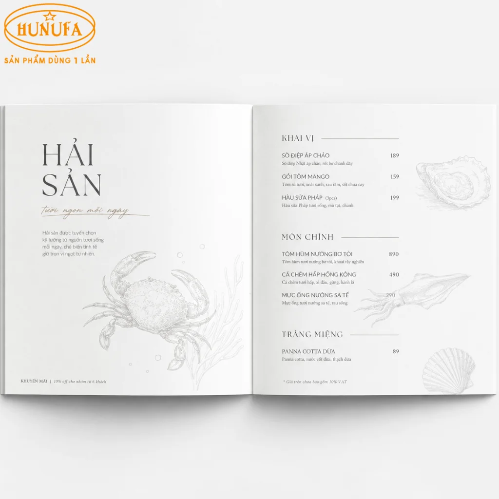 Mẫu thiết kế menu quán ốc chuyên nghiệp giúp tăng doanh thu cho quán
