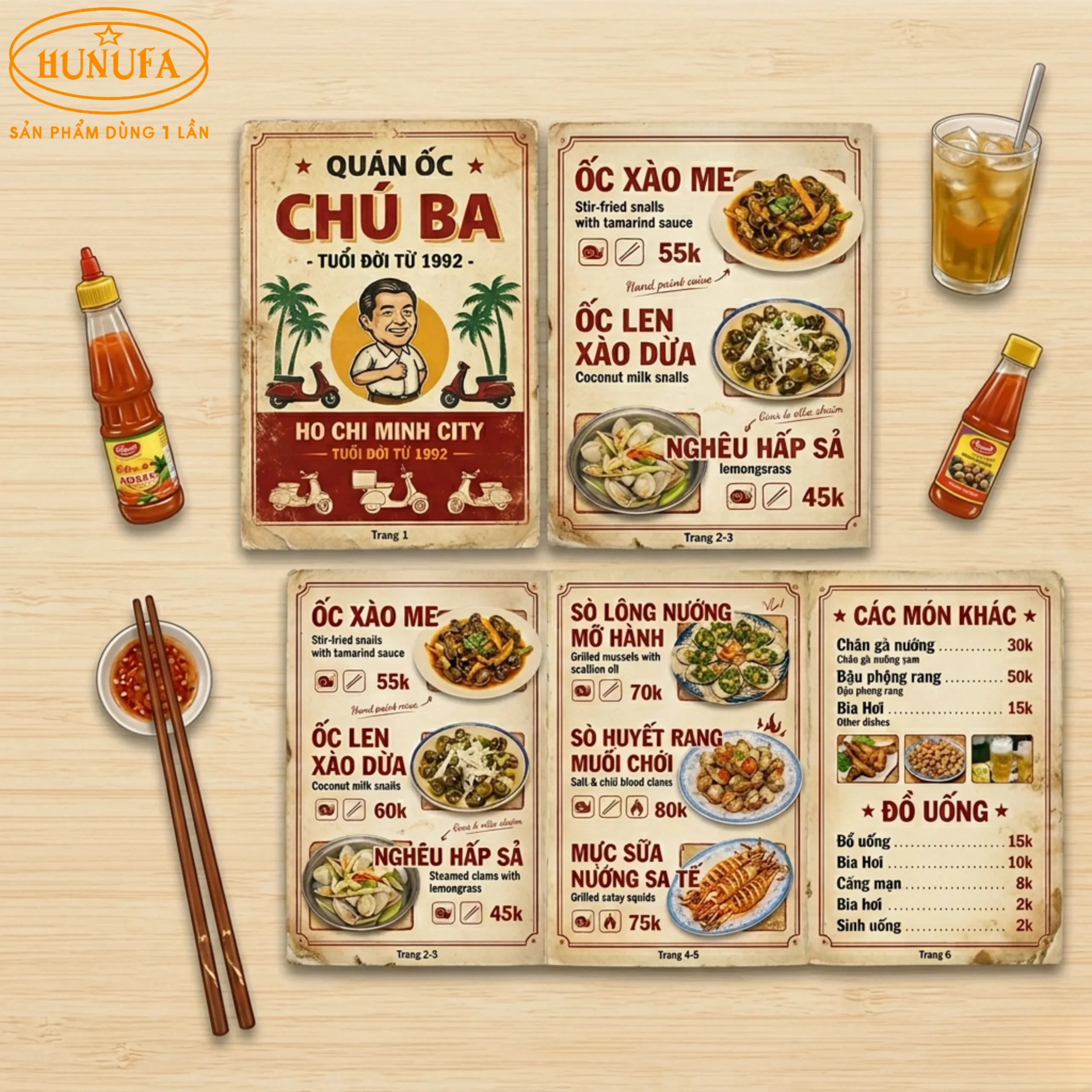 36+ Mẫu thiết kế menu quán ốc chuyên nghiệp giúp tăng doanh thu cho quán