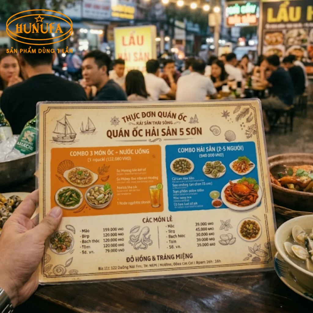 Cách thiết kế menu quán ốc chuyên nghiệp giúp tăng doanh thu cho quán