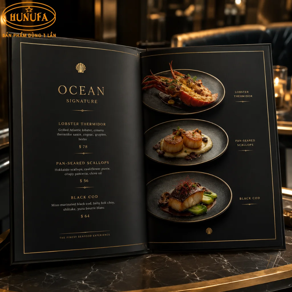 Mẫu thiết kế menu quán ốc chuyên nghiệp giúp tăng doanh thu cho quán