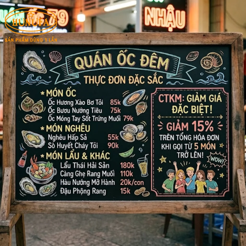 Cách thiết kế menu quán ốc chuyên nghiệp giúp tăng doanh thu cho quán