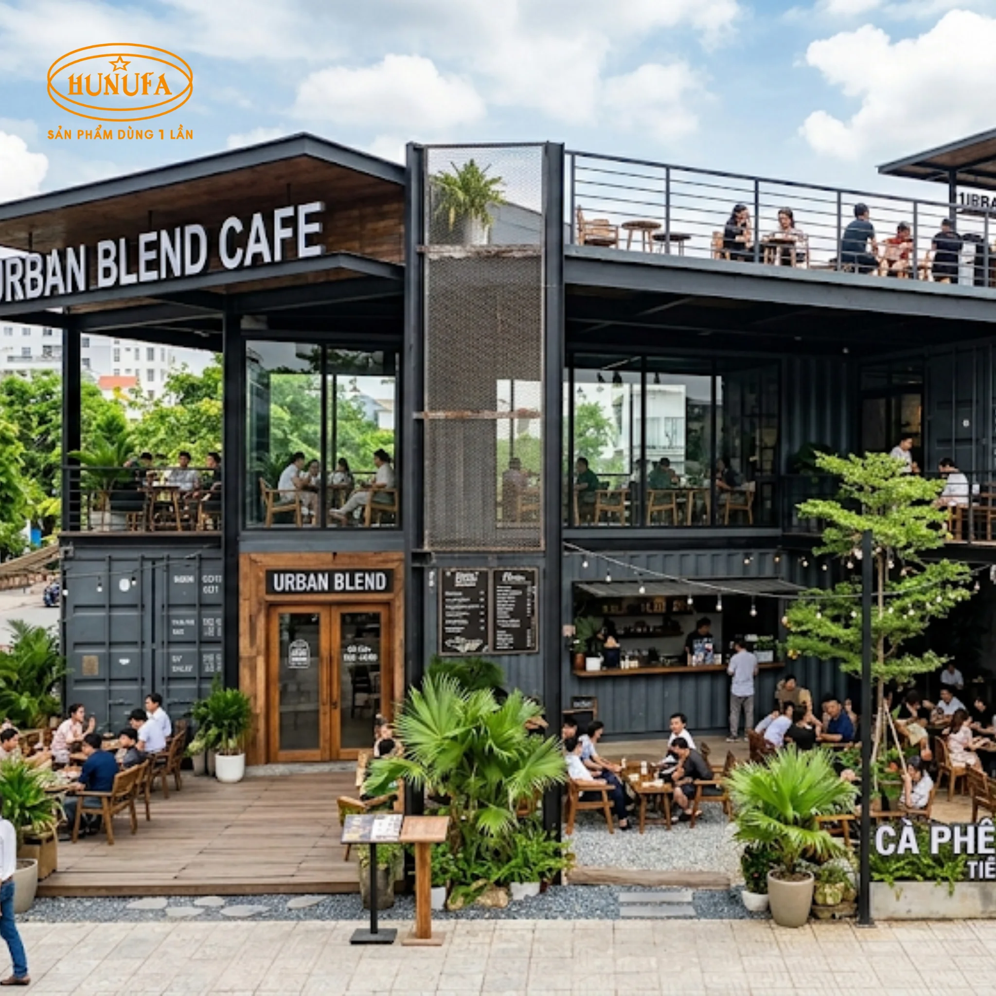 10+ Mẫu thiết kế quán cafe nhà tiền chế đẹp, hiện đại và tiết kiệm chi phí
