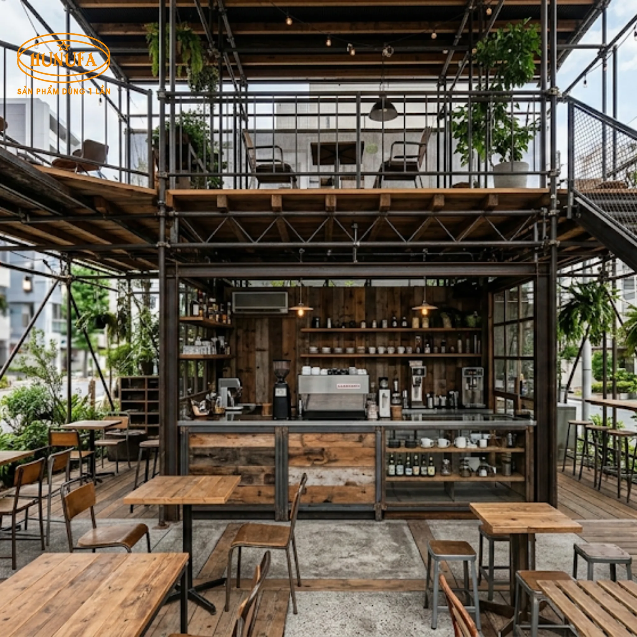 10+ Mẫu thiết kế quán cafe nhà tiền chế đẹp, hiện đại và tiết kiệm chi phí